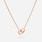 Personalized double heart necklace