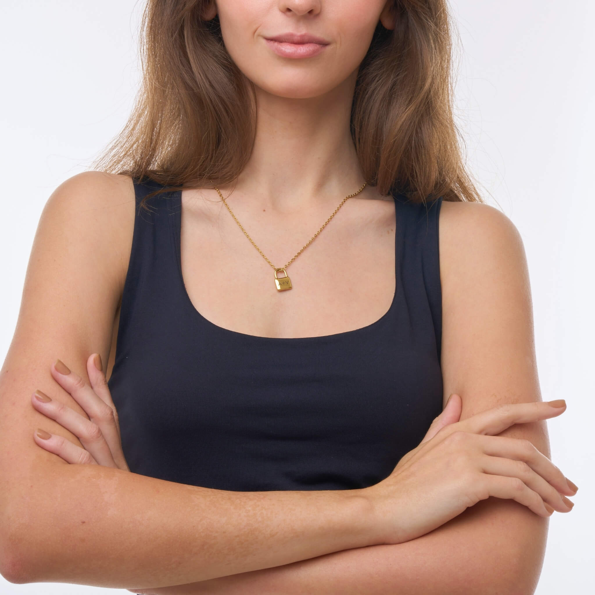 Personalized padlock necklace