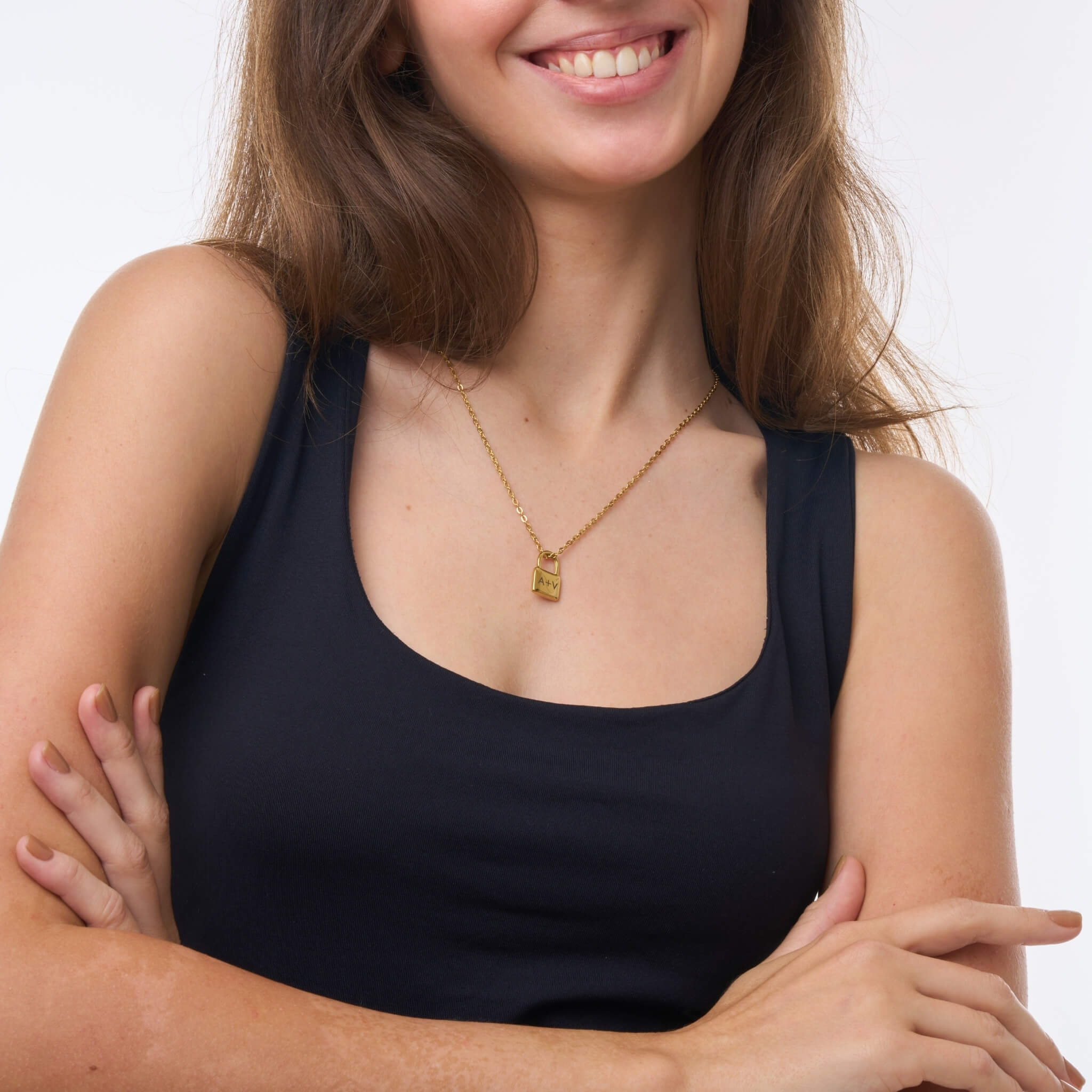 Personalized padlock necklace