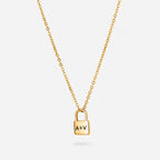 Personalized padlock necklace