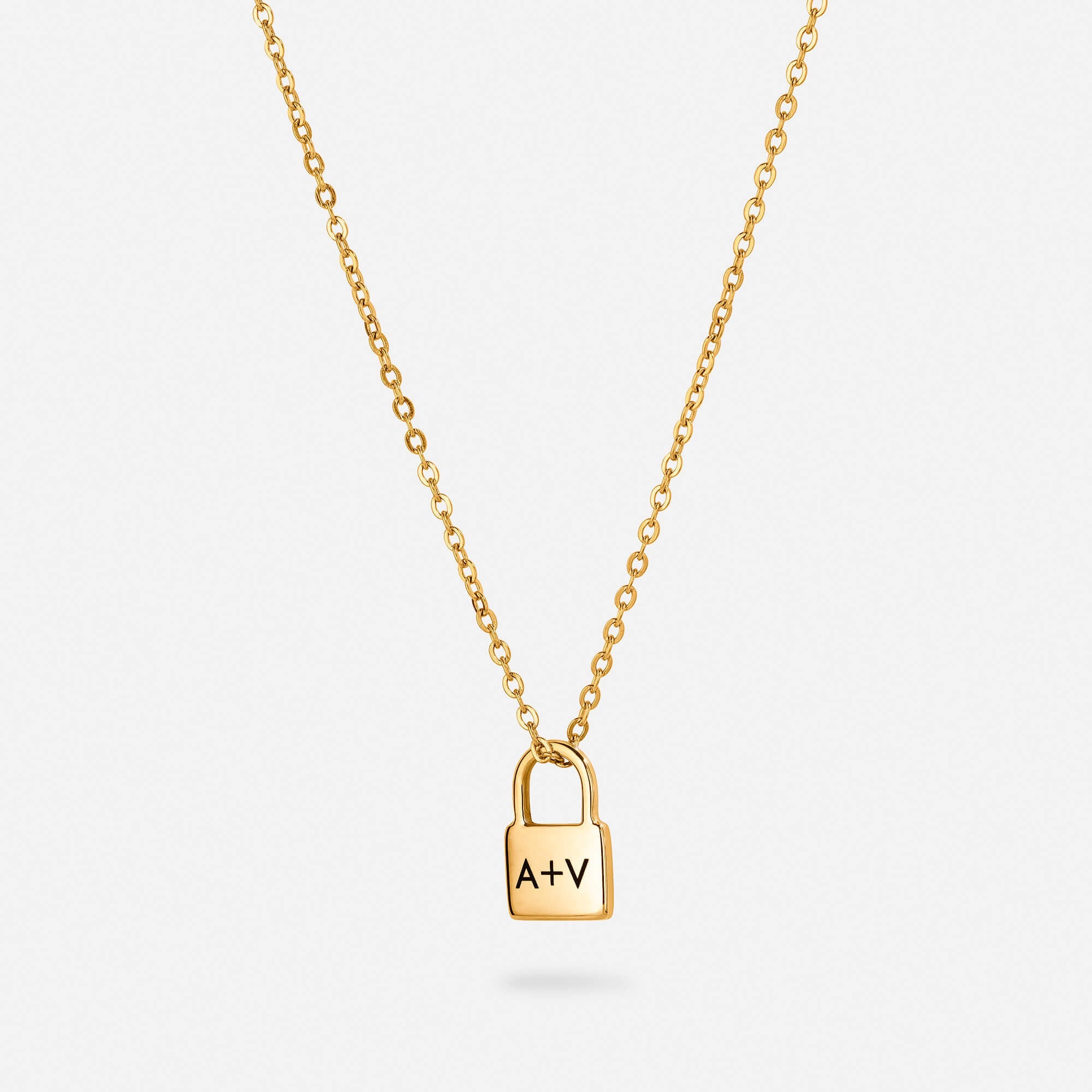 Personalized padlock necklace