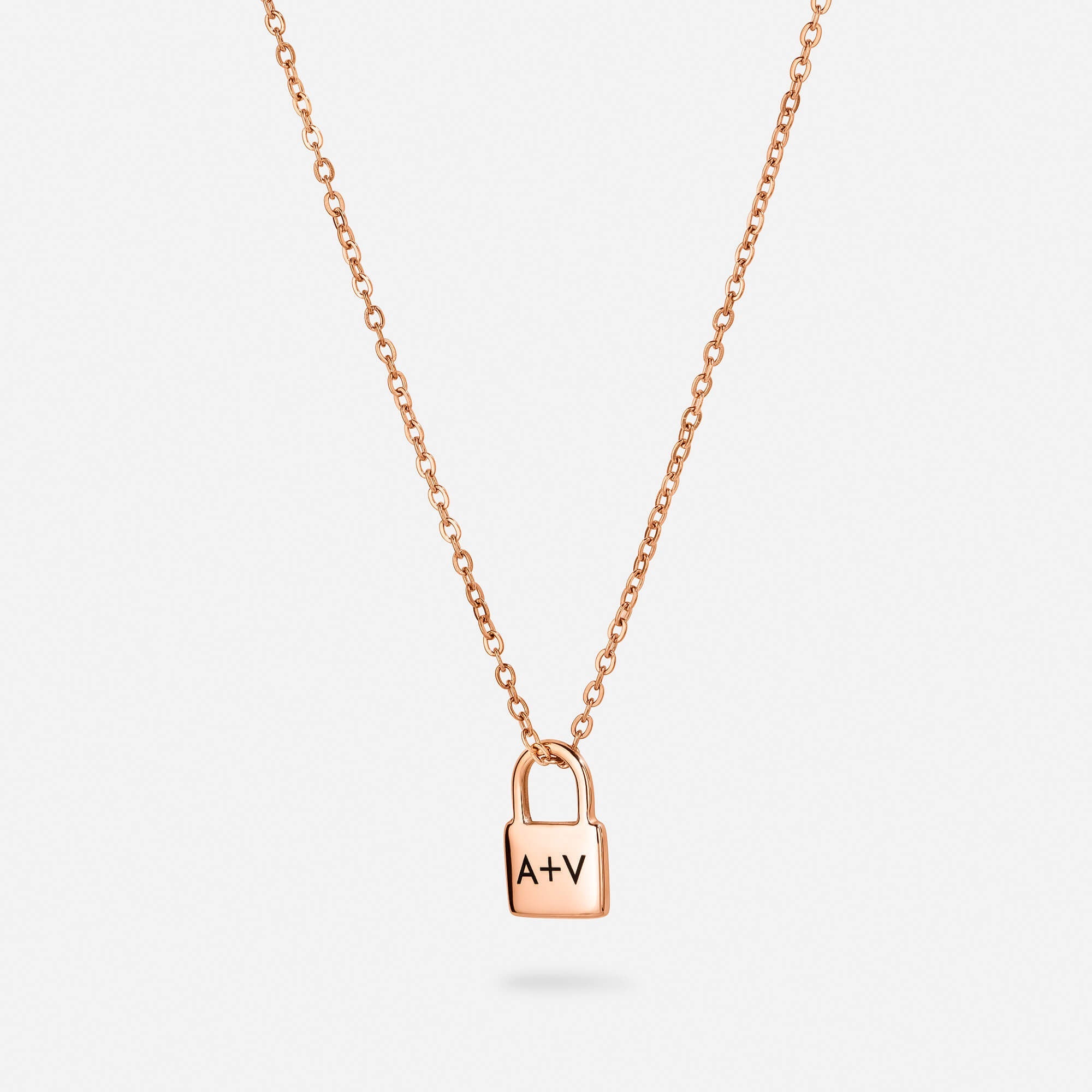 Personalized padlock necklace