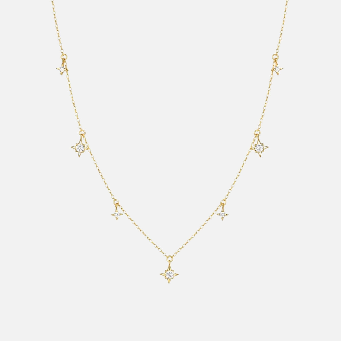 Crystal star necklace