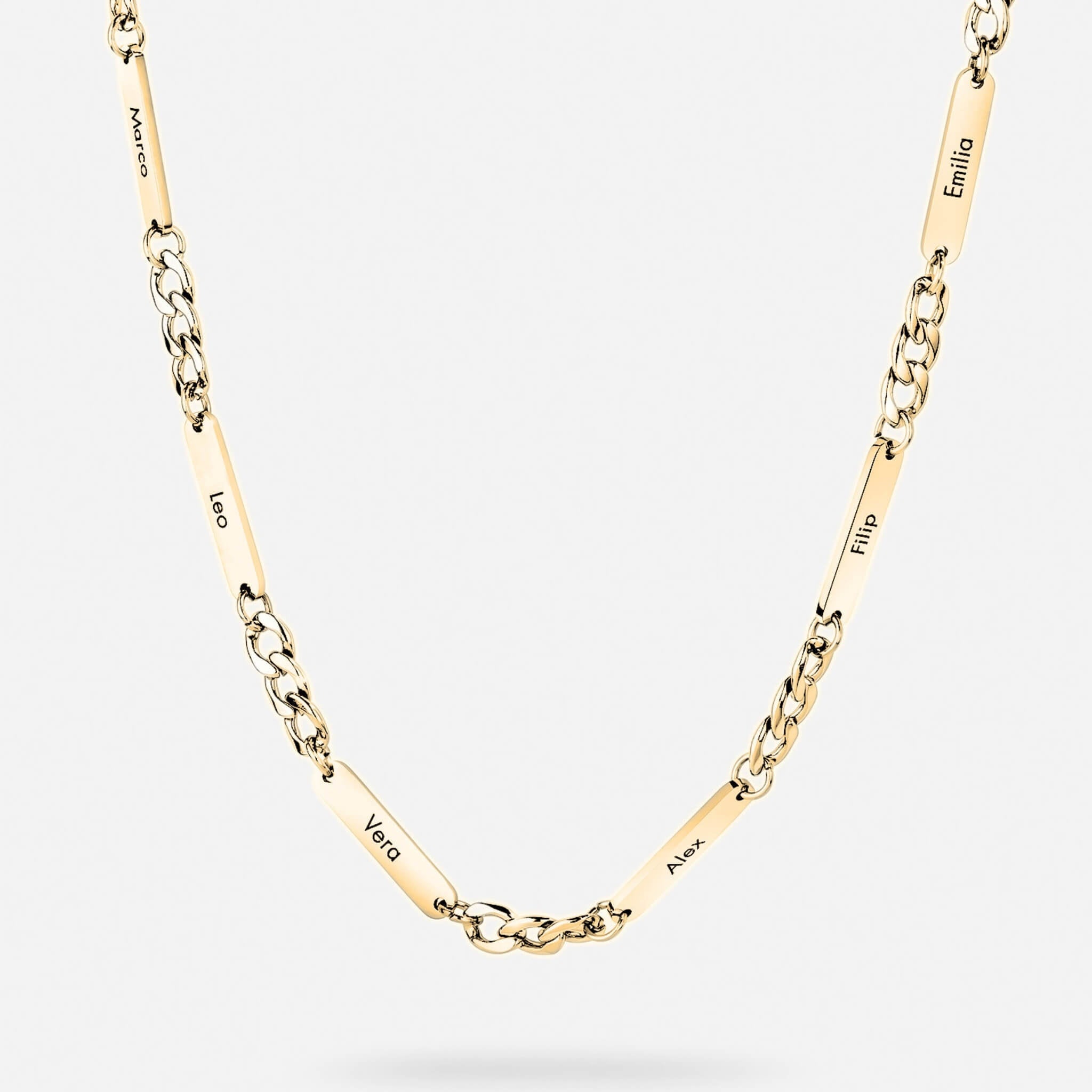 Personalized name tag necklace