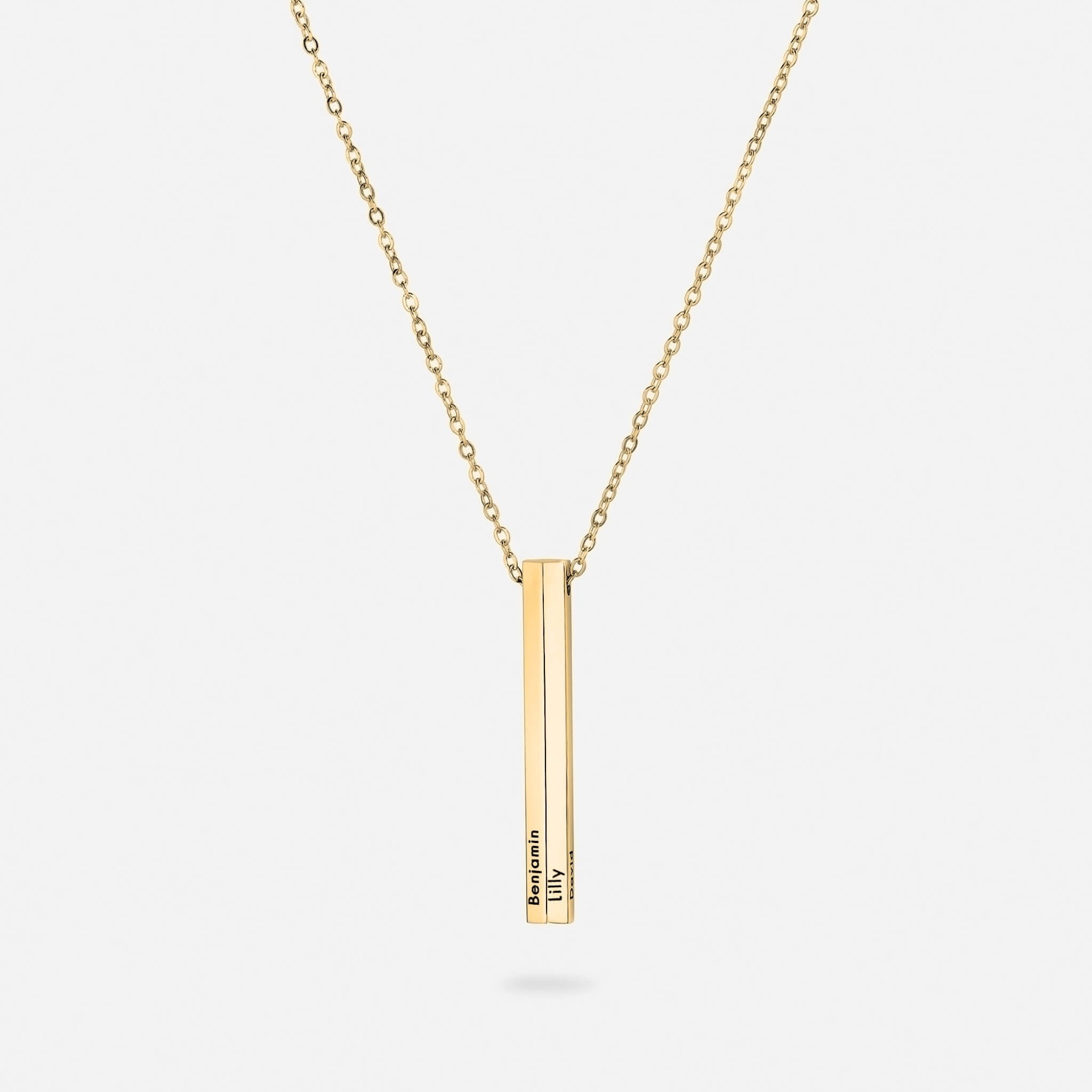 Personalized vertical name necklace