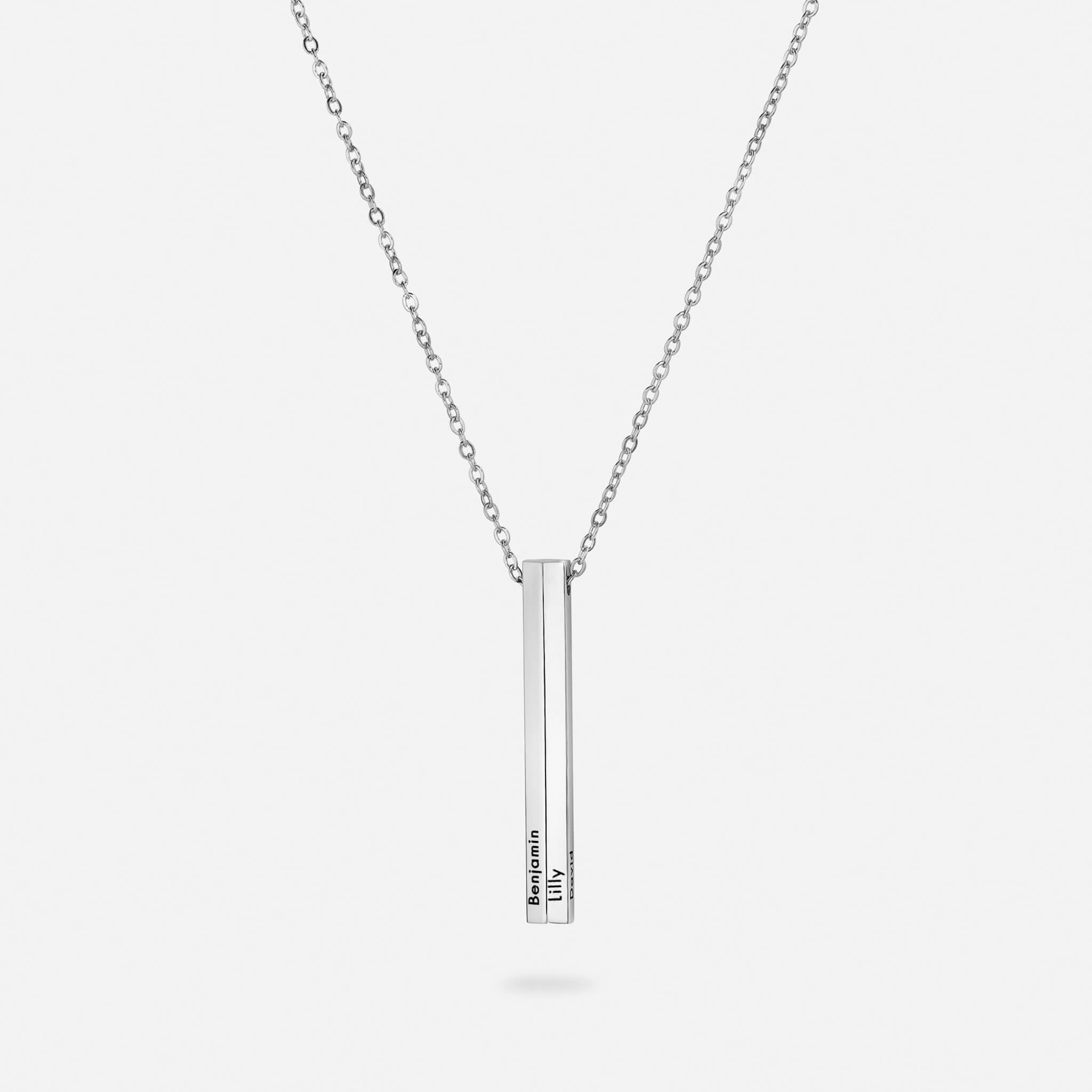Personalized vertical name necklace
