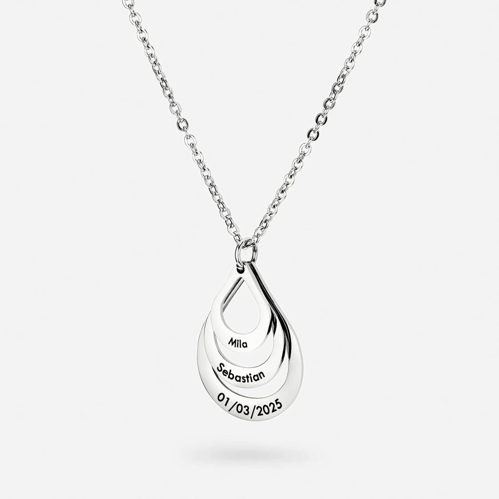 Personalized teardrop necklace