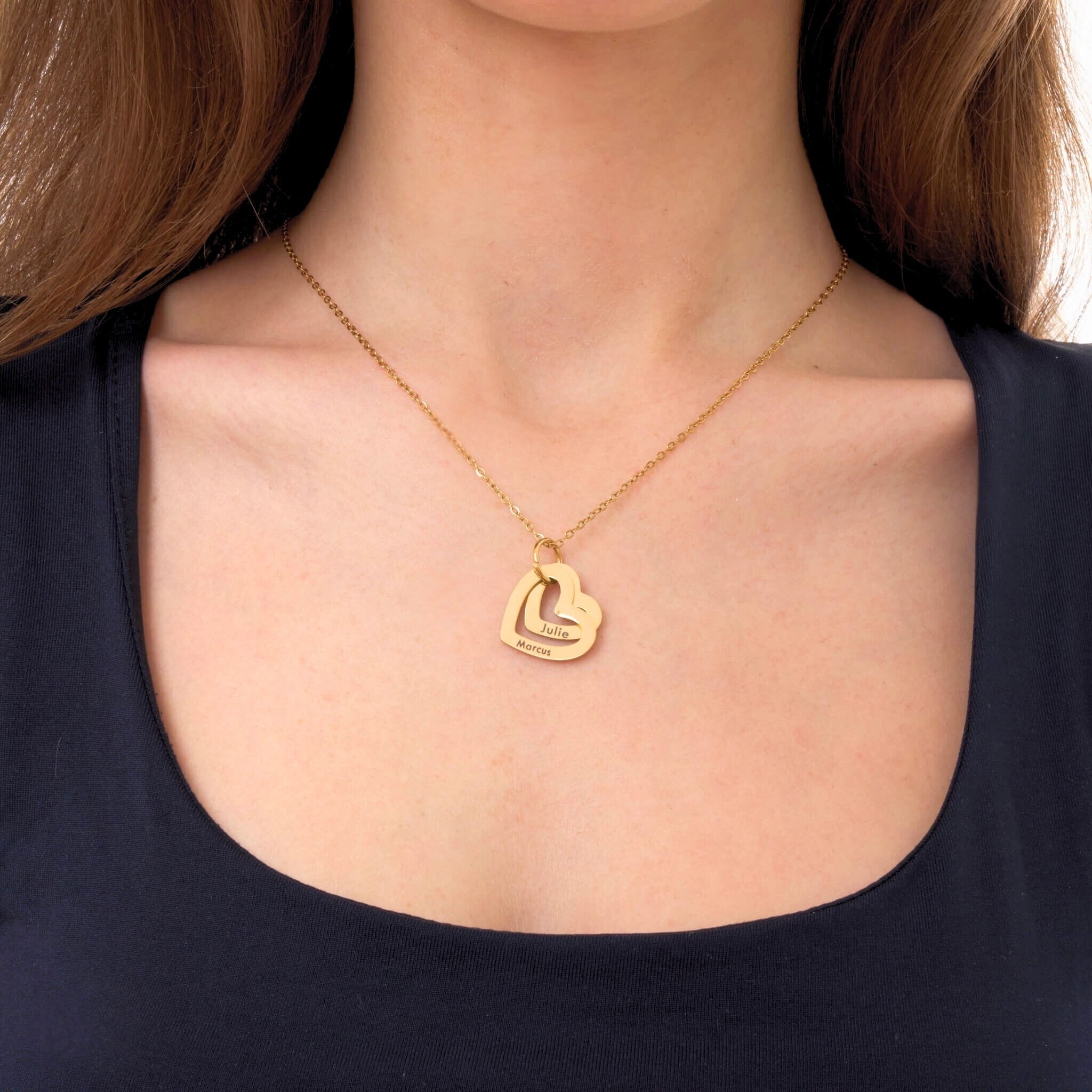 Personalized heart necklace