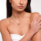 Doppelte Creolen-Halskette