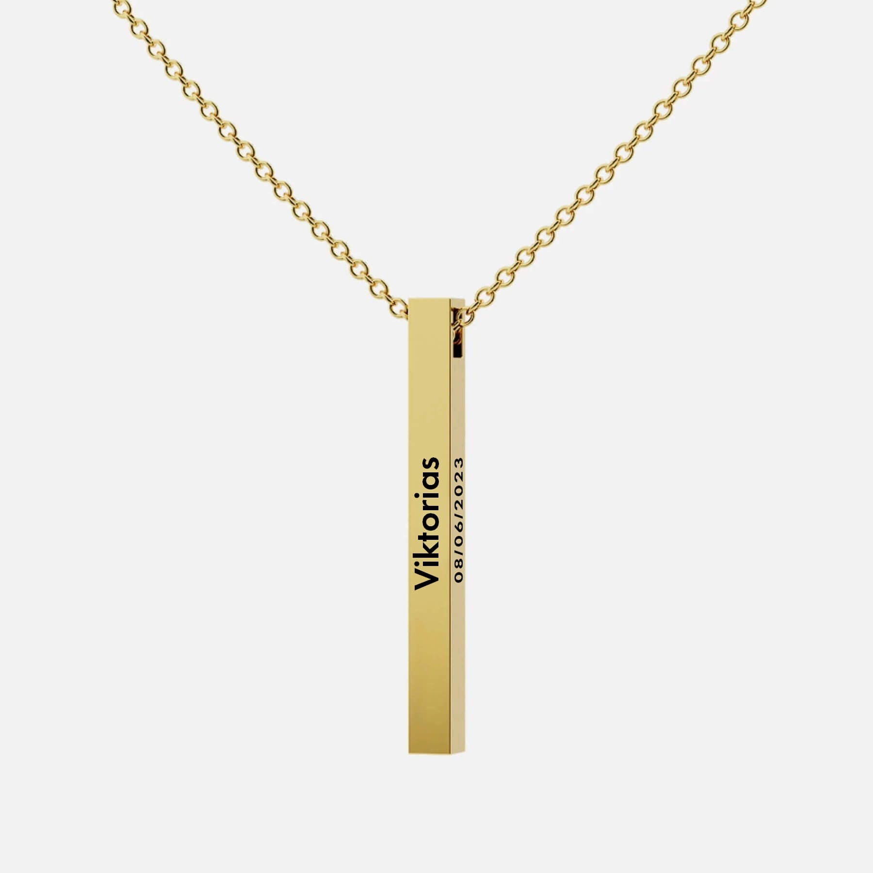 Personalized bar necklace