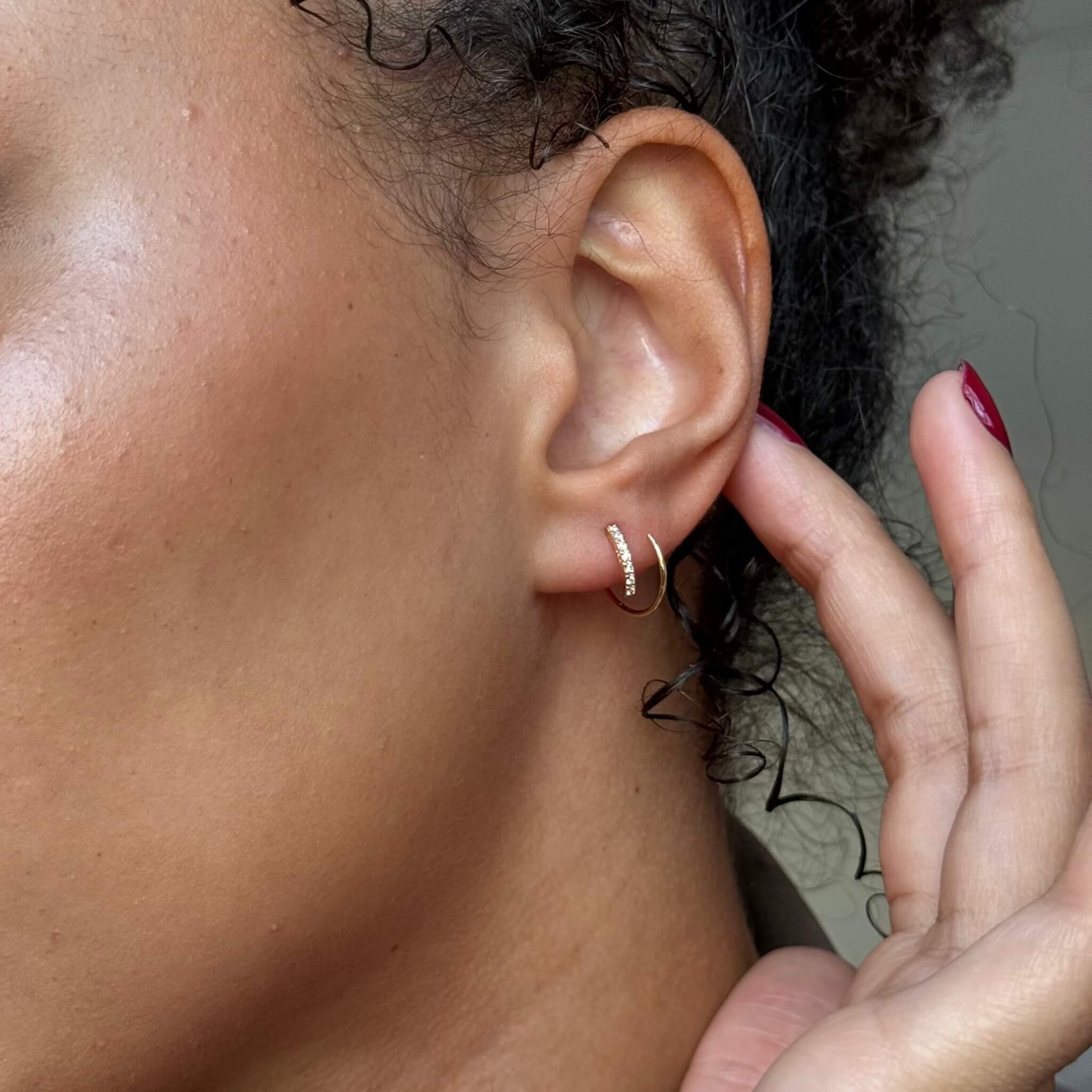 Kristall Doppel Ohrringe