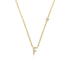 Letter necklace with stone