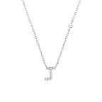 Letter necklace with stone