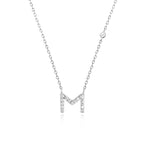 Letter necklace with stone