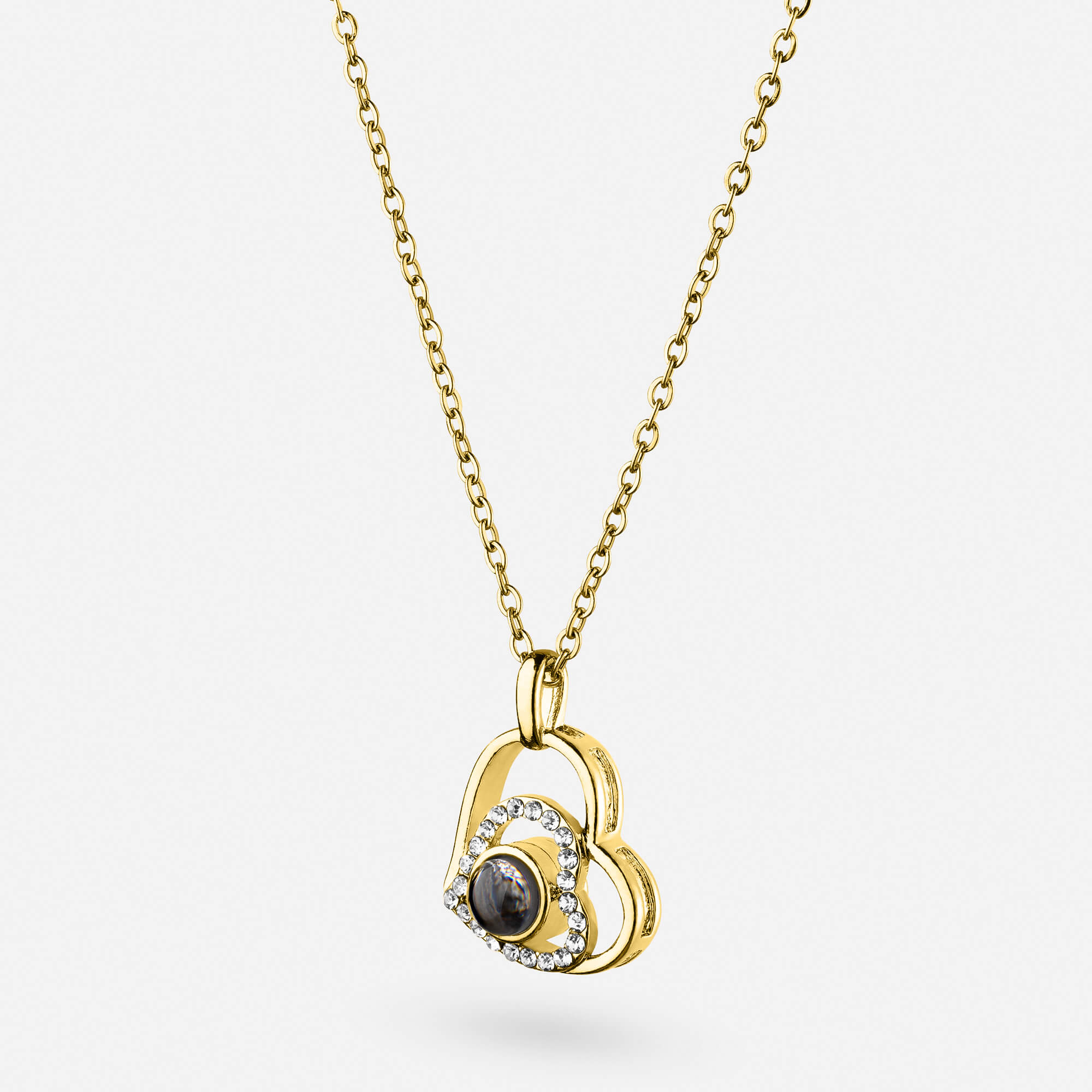 Personalized photo heart necklace