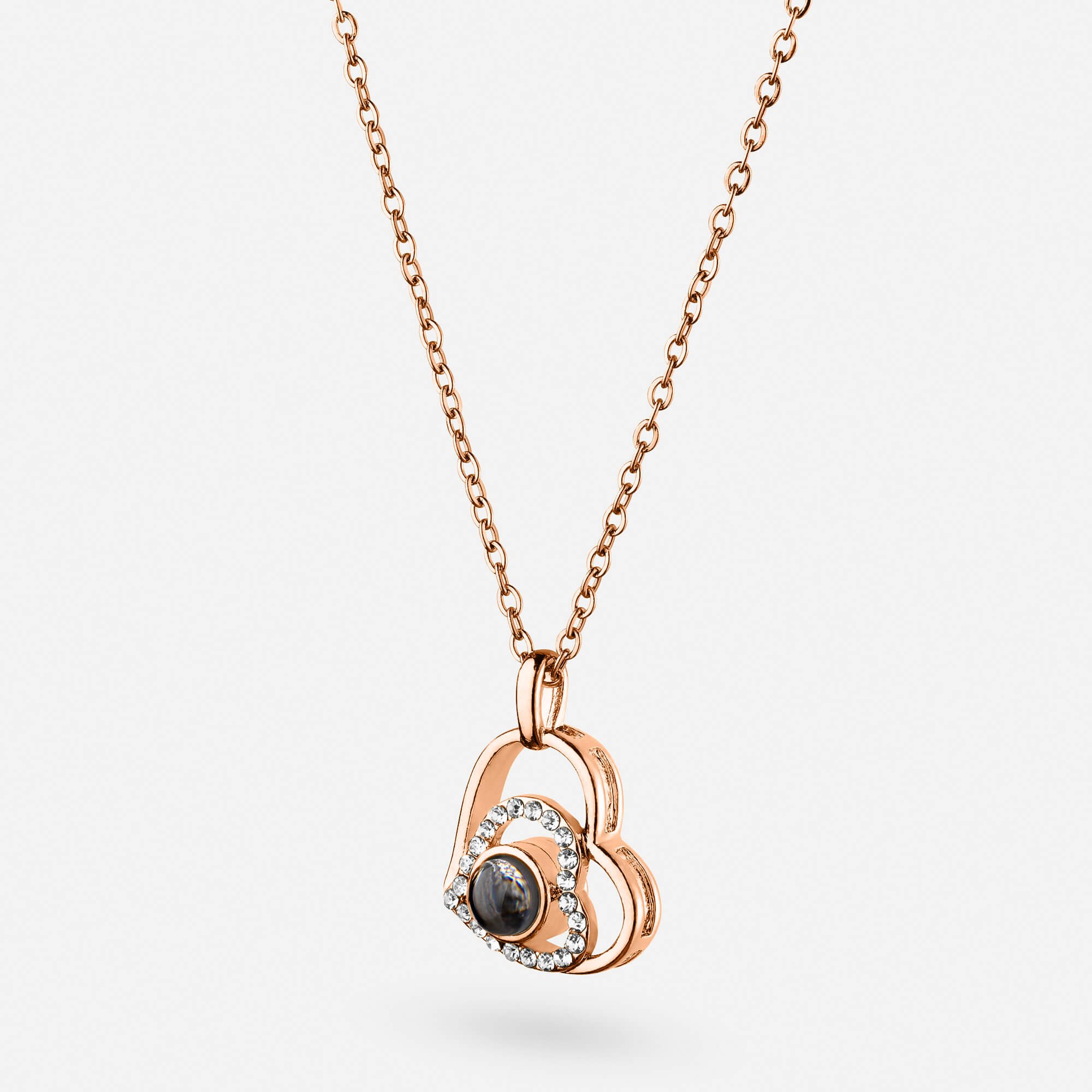 Personalized photo heart necklace