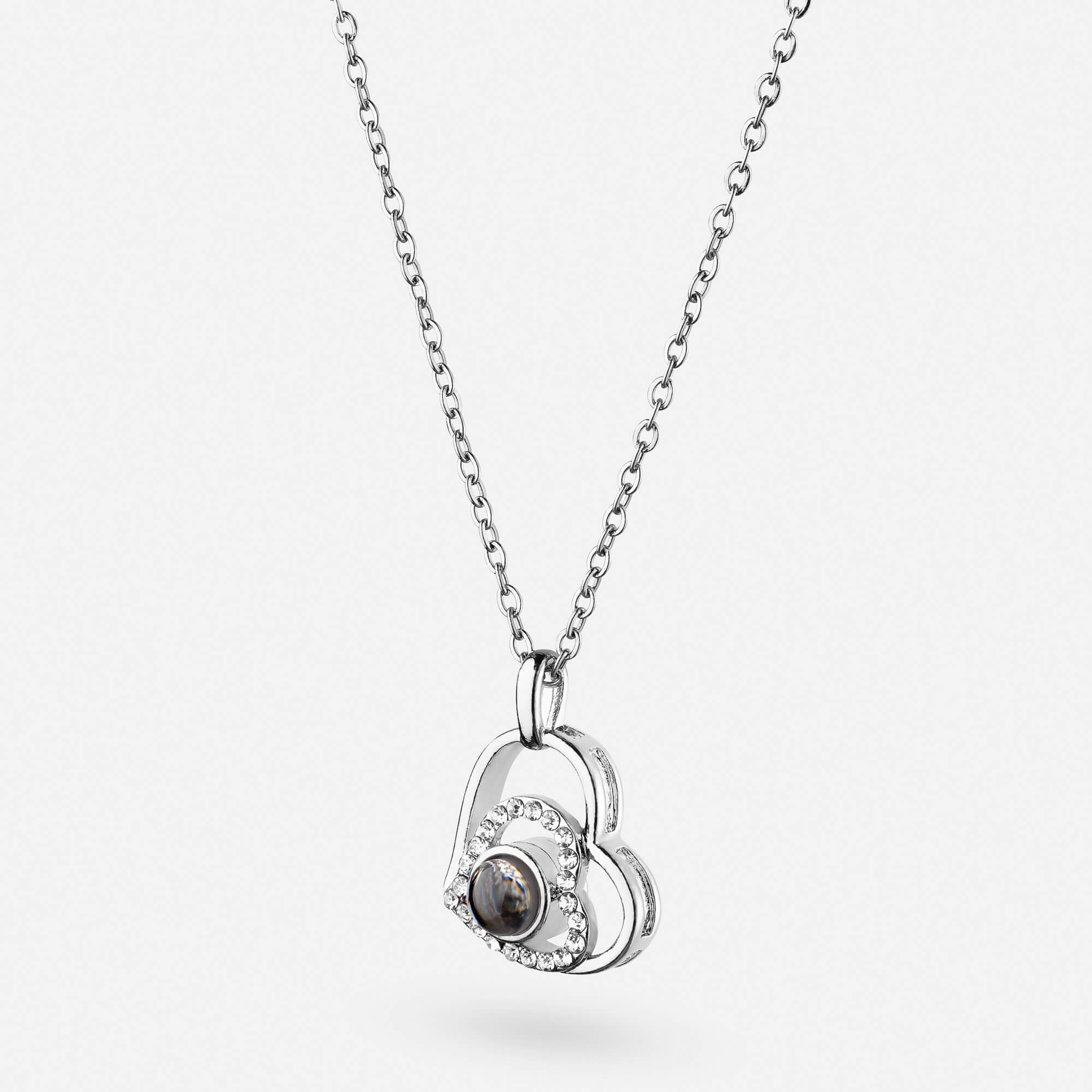 Personalized photo heart necklace