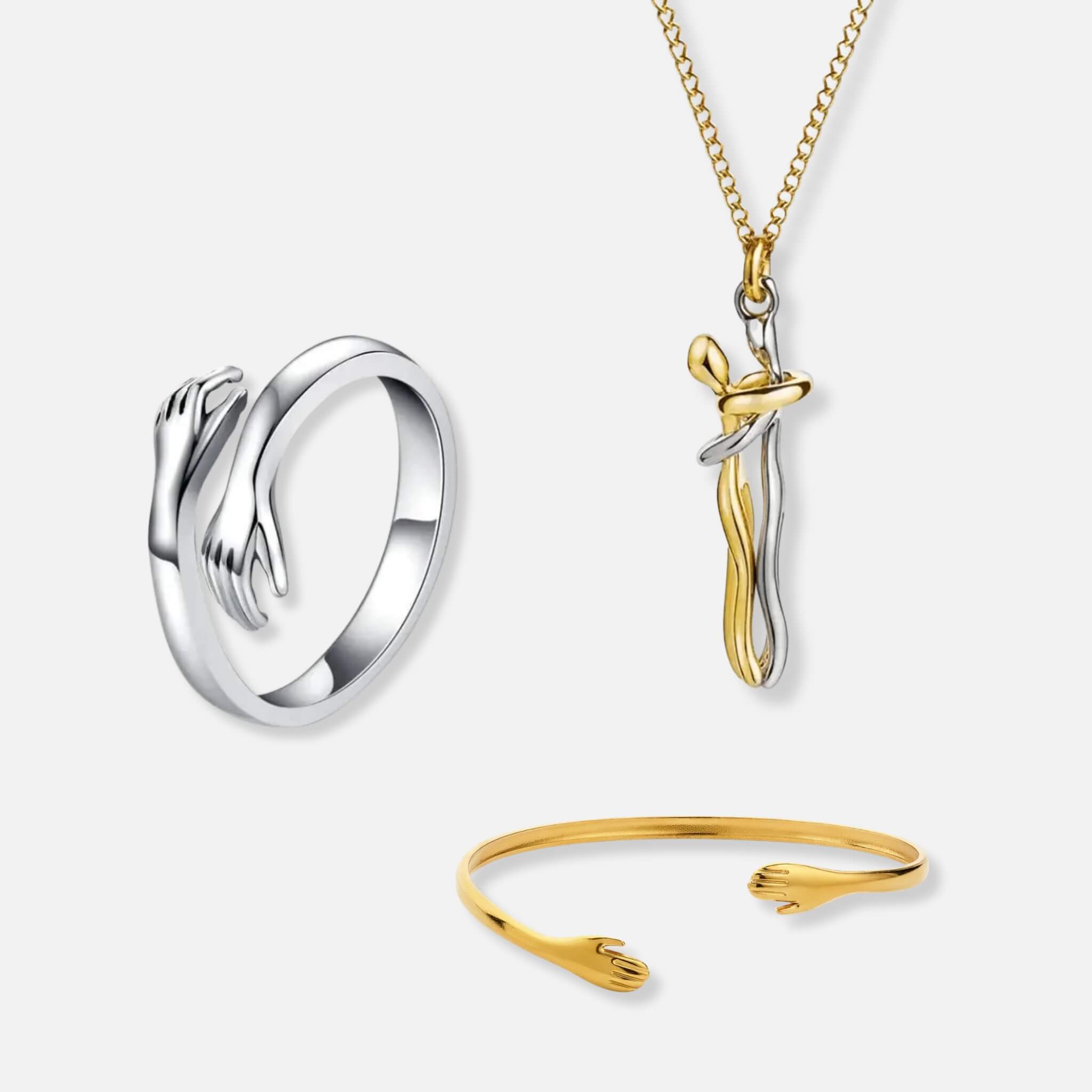 Hug Ring, Hug Necklace &amp; Hug Bracelet